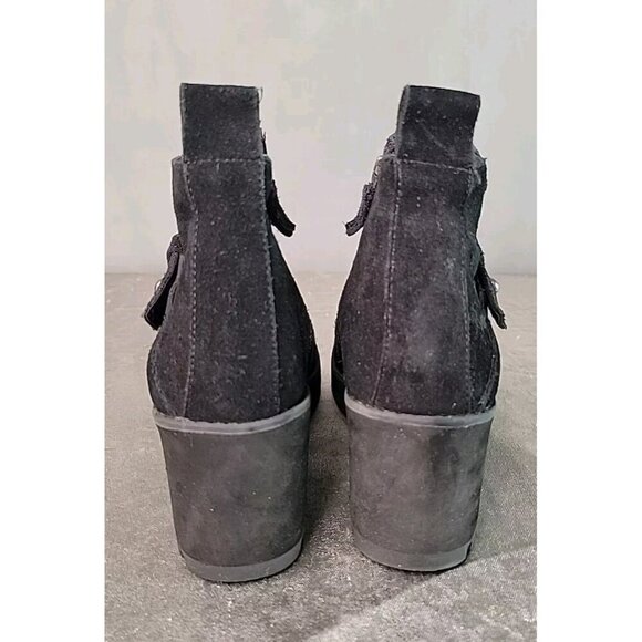 Eileen Fisher Women's Wedge Platform Suede Bootie Ankle Boot Size 6.5, GUC! - Picture 4 of 16